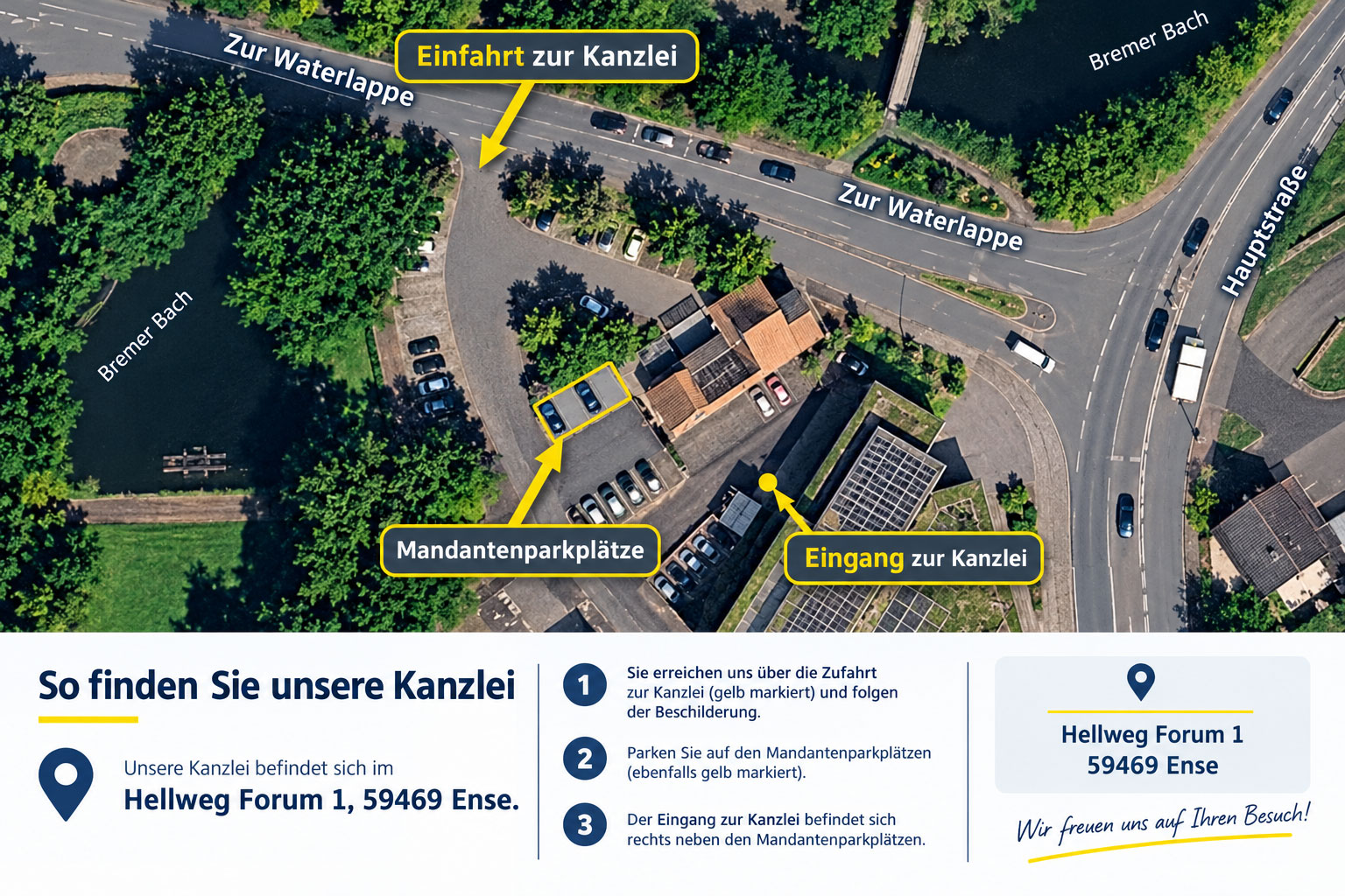Anfahrtsskizze zur Kanzlei